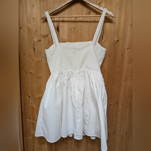 Zara White Cotton Voluminous Mini Dress - Picture 3 of 7